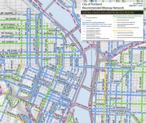 Portland Bikeway Network